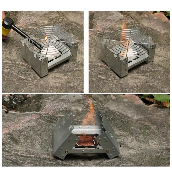BowLift | Ultra-Light Folding Pocket Stove – Compact, Durable Outdoor Iron Wood Burner