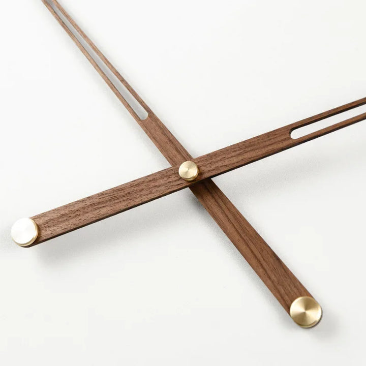 WoodSphere Clock - Large DIY Wall Clock with Walnut Wood Bowlift