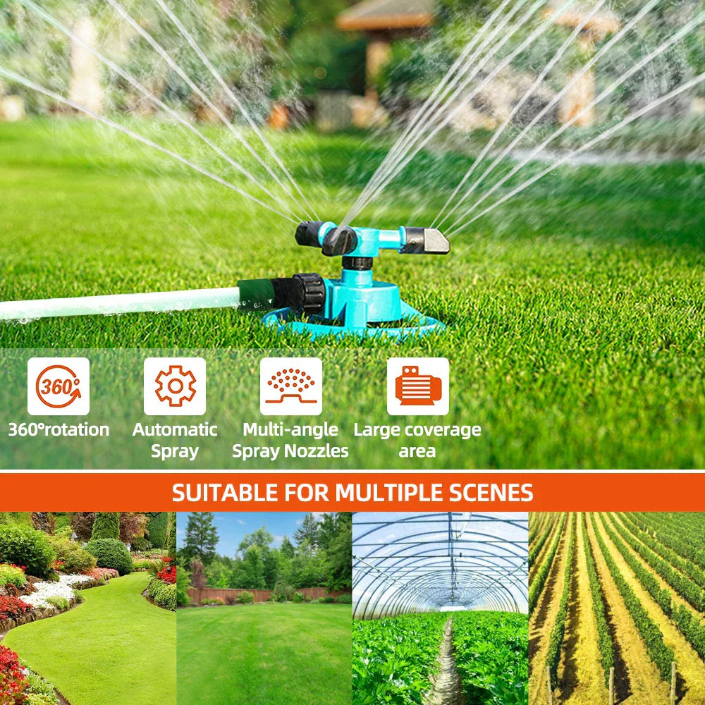 BowLift | RainTiva Sprinkler | 360° Rotation | Water-saving & Durable | For Garden & Lawn Care