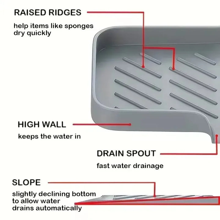 BowLift | Silinova Drain Mat | Silicone Tray & Water Catcher | Heat Resistant & Hygienic