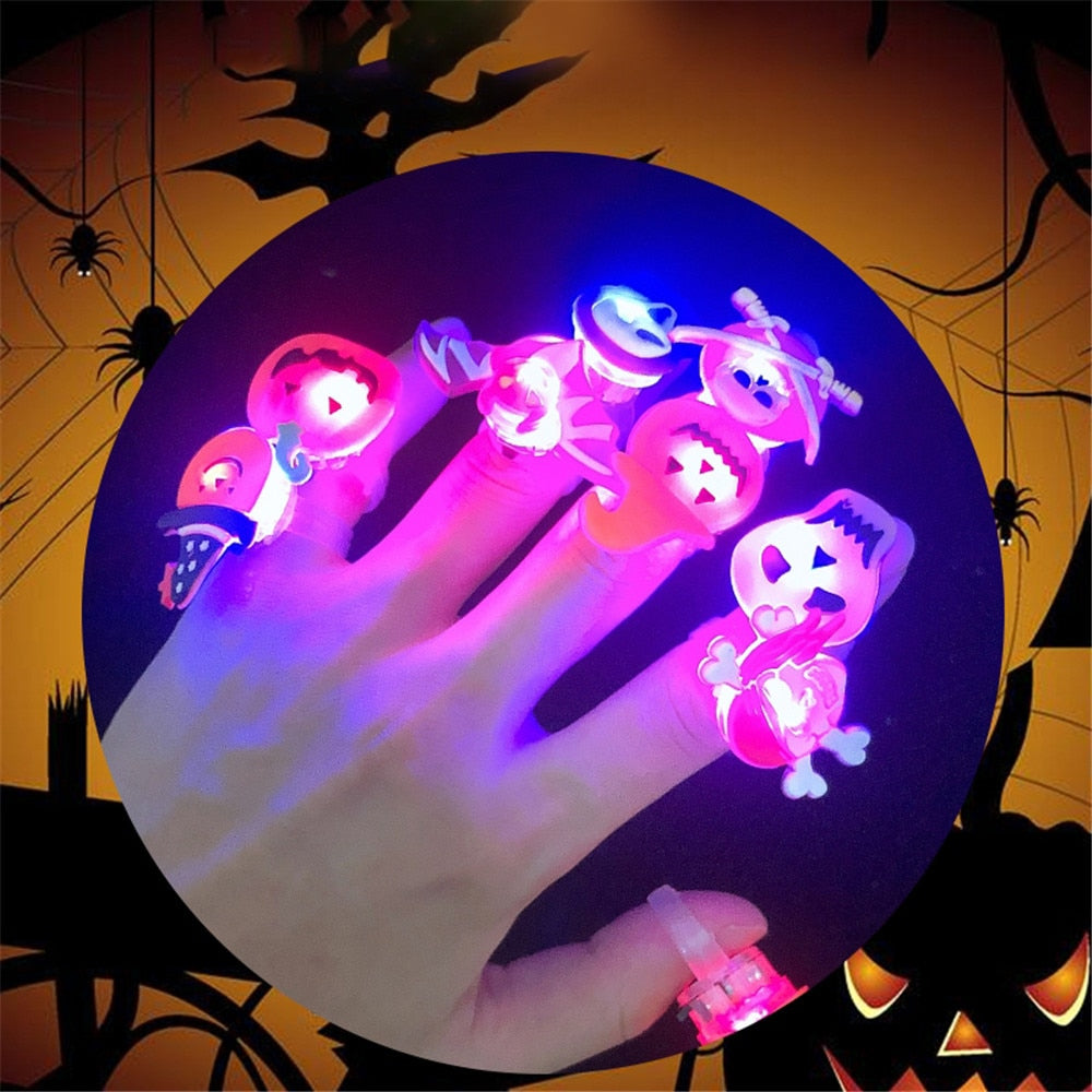 BowLift | Glowing Ghost Skull Rings