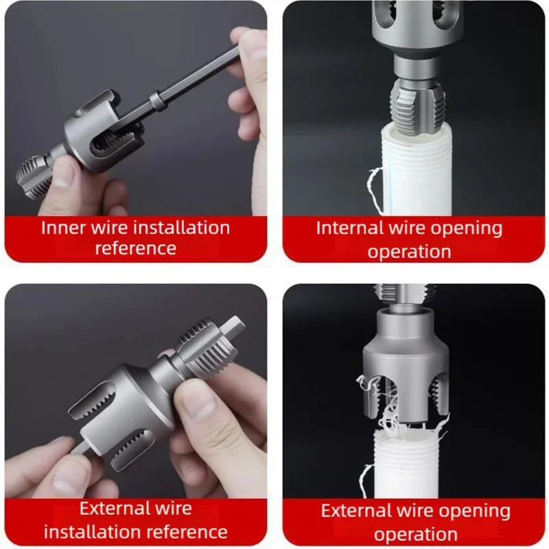 BowLift | Pipe Thread Reamer & Edge Cutter Drill Attachment Tool