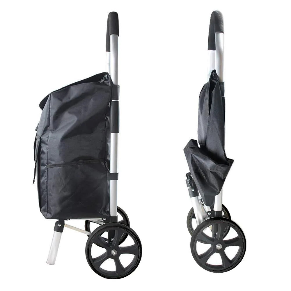 BowLift | Foldable Aluminium Shopping Trolley – CarryEase