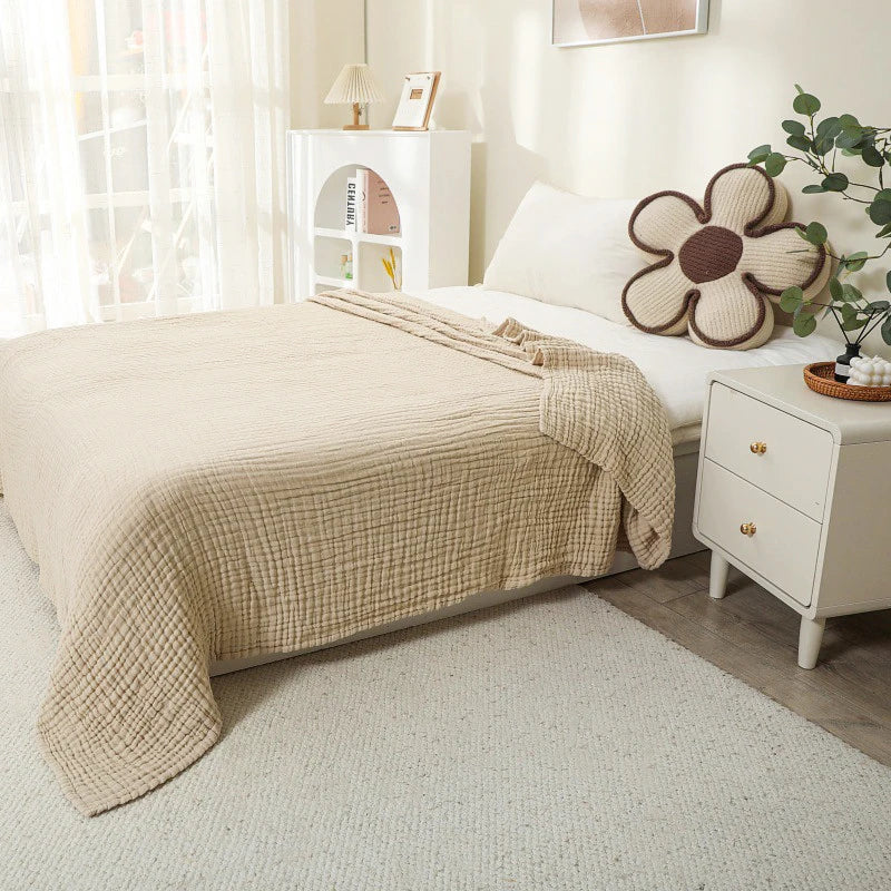 BowLift | CottonBreeze | Muslin Blanket made of 100% Cotton | 6-layer, Breathable & Lightweight | For Sofa & Bed