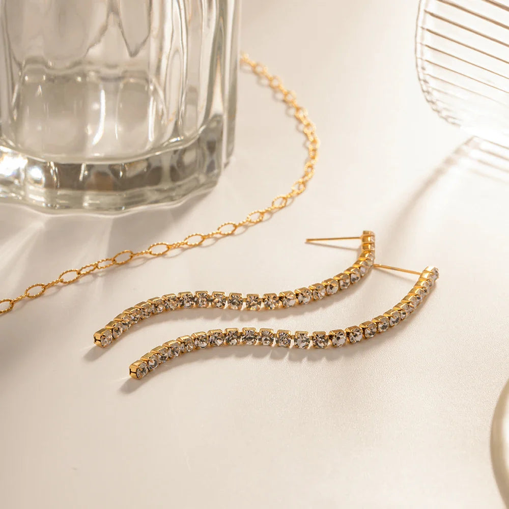 BowLift | 18k Dainty Diamond Tassel Earrings