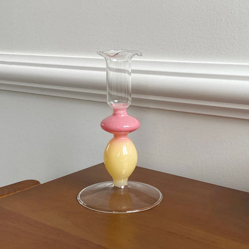 Rainbow Gradient Glass Candle Holder | Bowlift