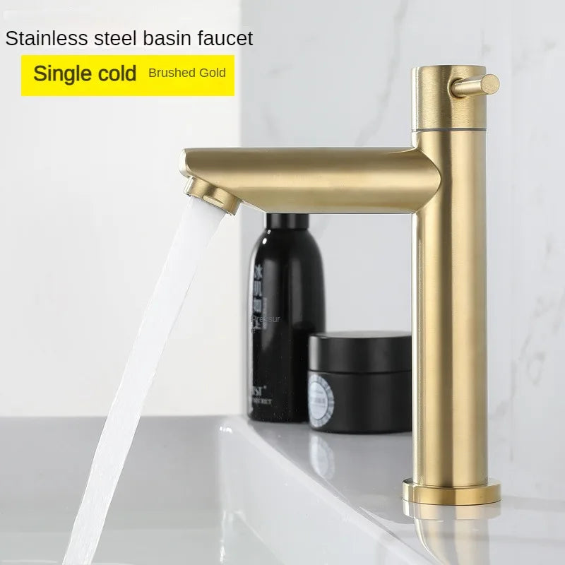 Classic Sink Faucet | Stainless Steel | Single Lever Mixer | Ceramic Valve Bowlift