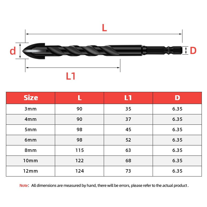 Heavy-Duty Mega Ultimate Cross Hex Drill Bit Set | Bowlift