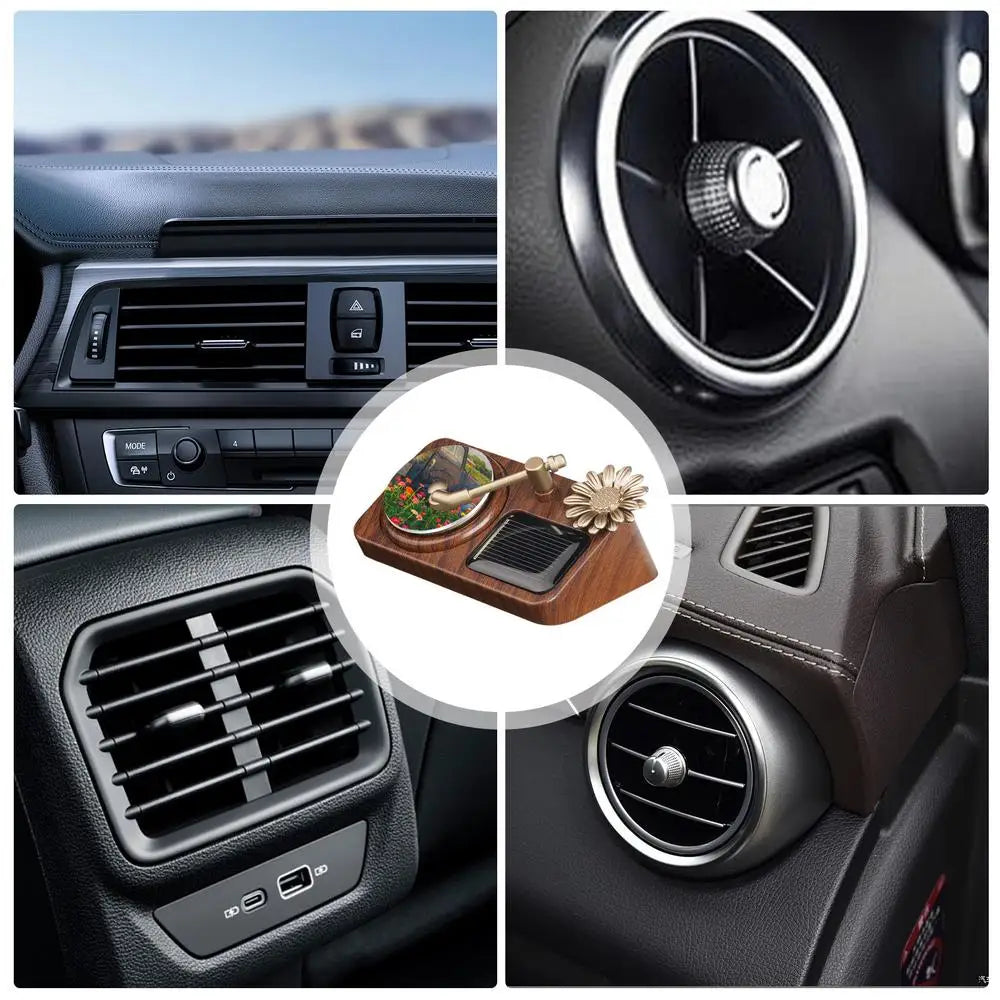 BowLift | Rotating Solar Retro Record Player Car Air Fresheners