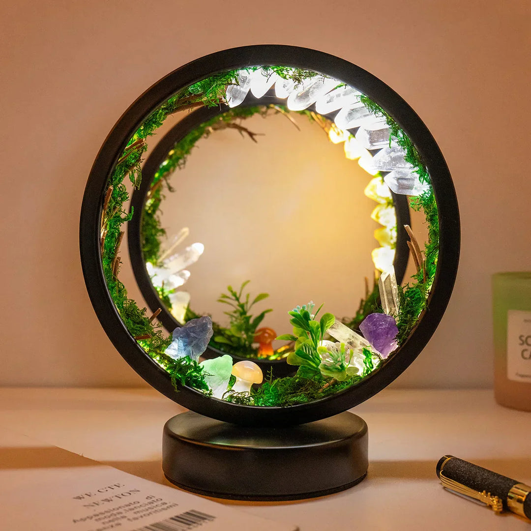CrystalGlow Luxe Circle Night Lamp | Bowlift