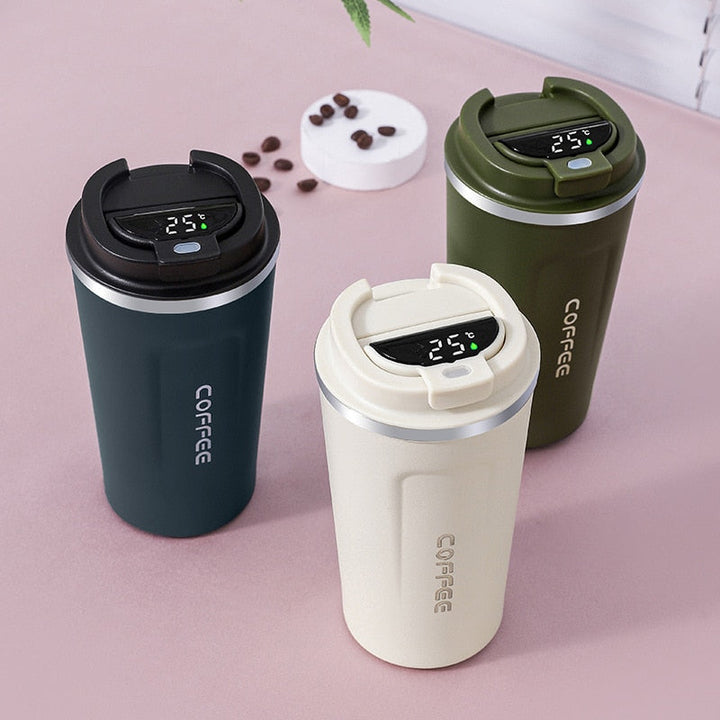 LED Temperature Display Smart Thermos Coffee Mug | Bowlift