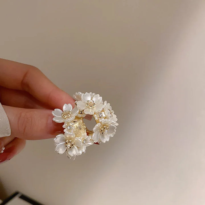 BowLift | Round Floral Accented Elegant Earrings
