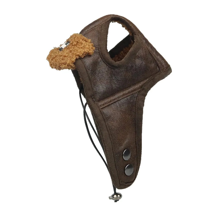 Winter pilot cap for pets warm and comfortable Bowlift