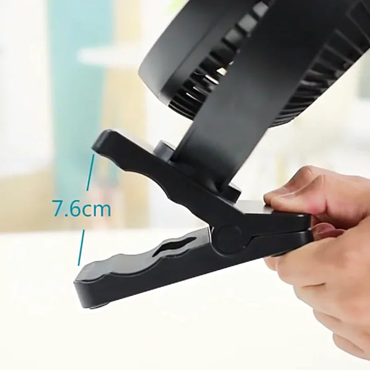 BowLift | Portable USB Rechargeable Fan with 10000mAh Battery & Clip – Zephyr