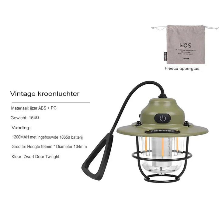 BowLift | Retro Rechargeable LED Camping Lantern - NostalgiaGlow