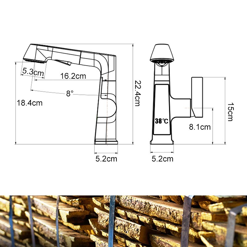 BowLift | Elegant Temperature Display Smart Faucet