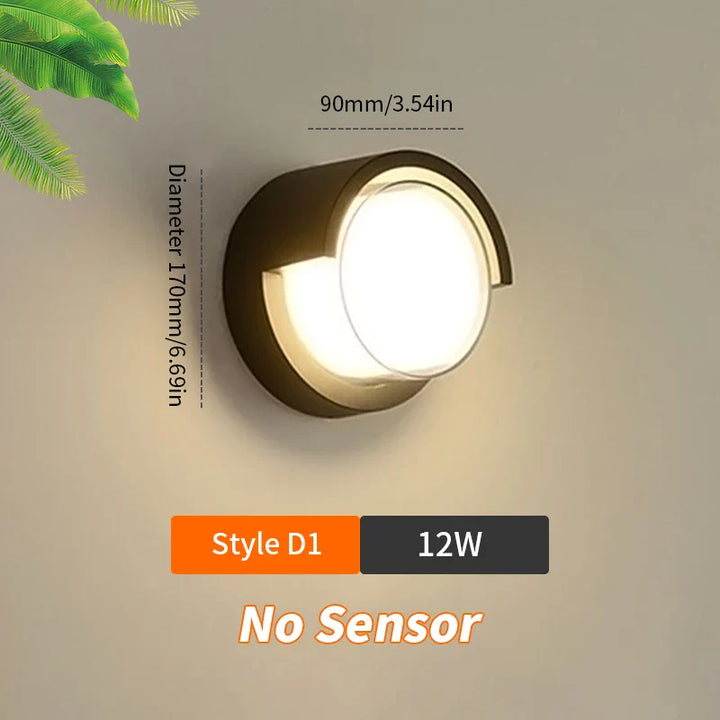 BowLift | LED Wall Light LumoGuard | With Radar Motion Sensor | 6W/12W | Warm & Cold White | IP66 Waterproof