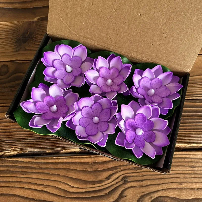 BowLift | GlowLotus Solar Lotus Lamp | Water Sensor | Warm White Light for Pond & Garden