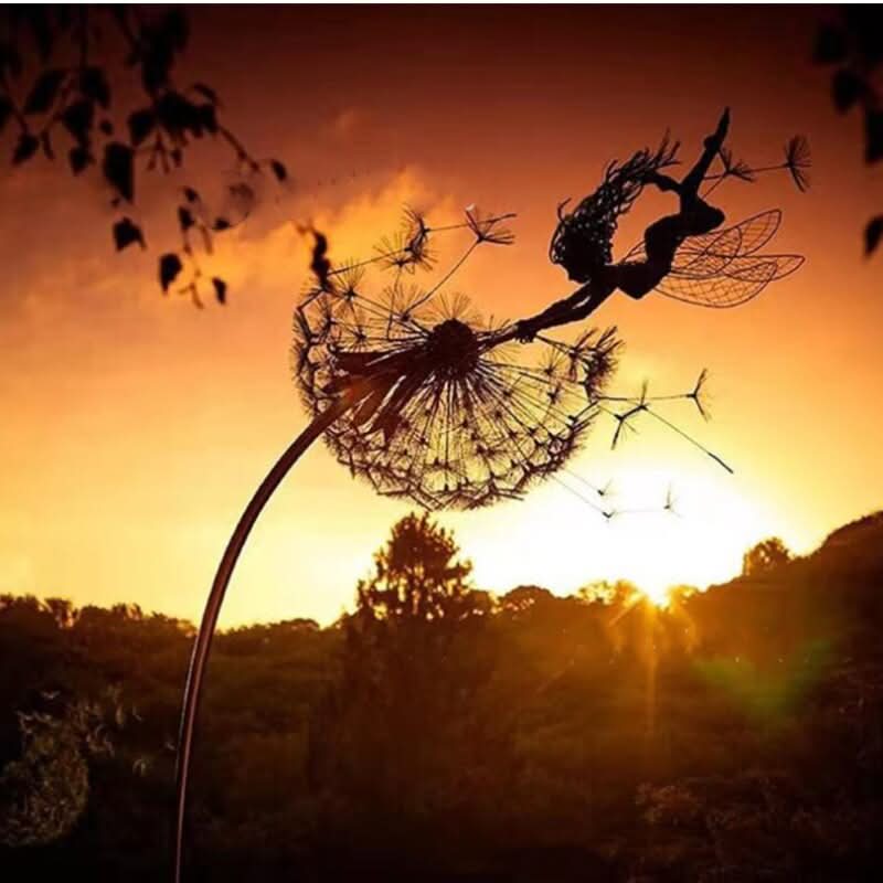 BowLift | Metal Fairy Garden Sculpture Outdoor Lawn Decor