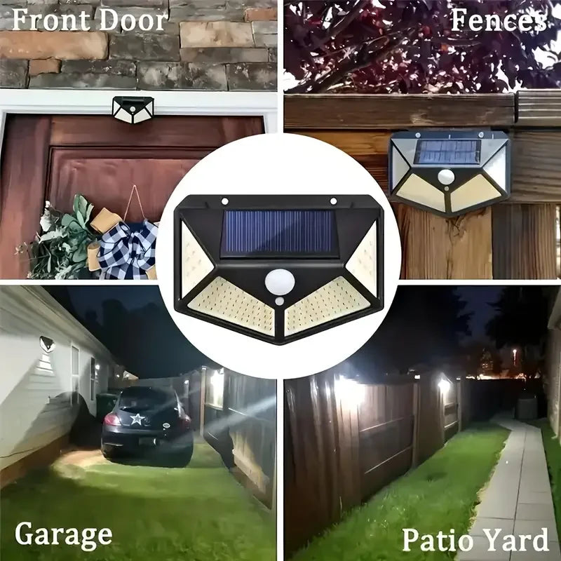 Solar Wall Light Outdoor 100 LED with Motion Sensor | Bowlift