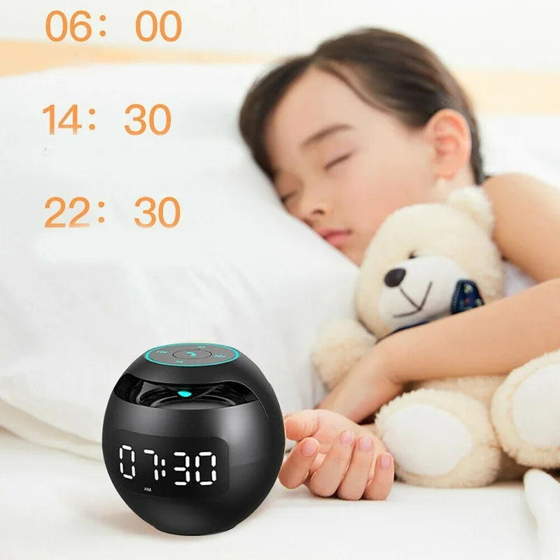 BowLift | Multifunctional Bluetooth Alarm Clock Speaker with LED display and Colorful Night Light – 2200mAh Battery