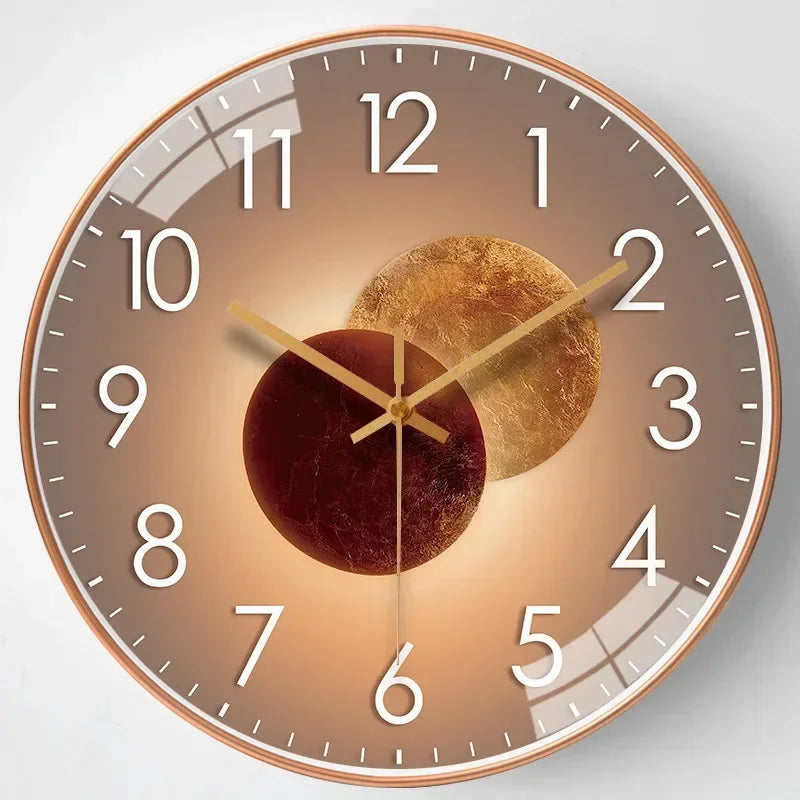 BowLift | Silent Classic Wall Clock | Non-Ticking Elegant Timepiece for Bedroom & Office