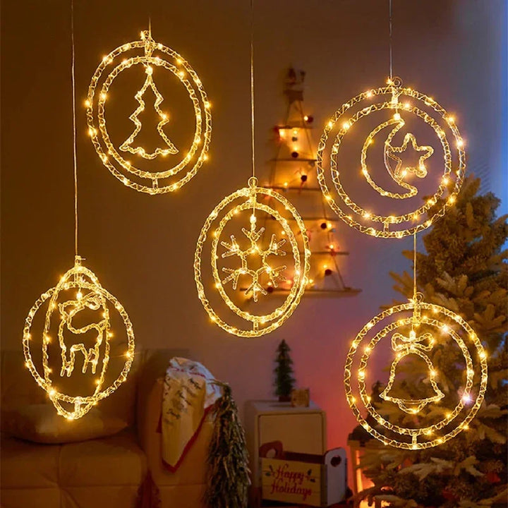 BowLift | LED Christmas Ring Light LumiRing | USB-powered | 8 Light Modes | Warm White & Colorful | Decoration for Christmas & Celebrations