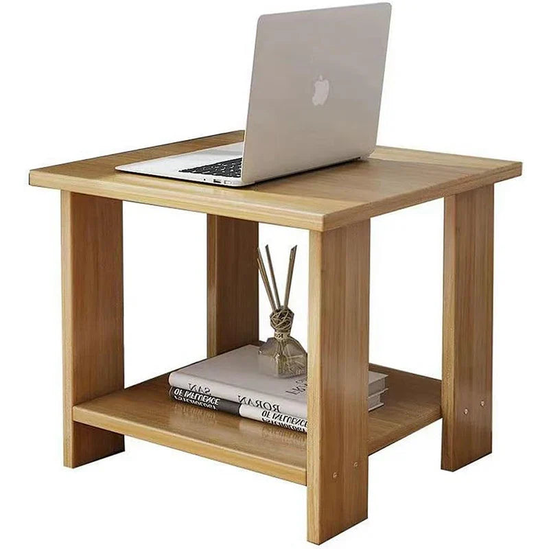 BowLift | Solid Wooden Nightstand with Two Layers in Modern Design
