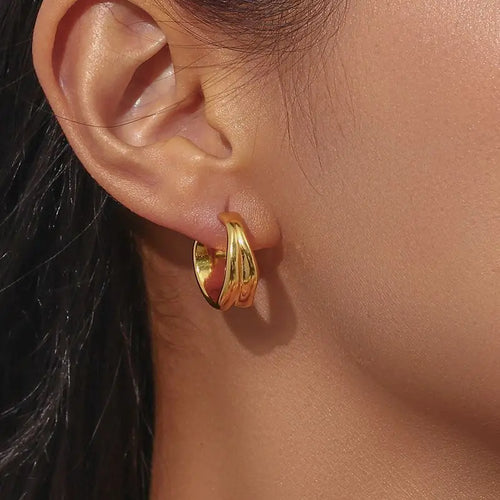 BowLift | Minimal Textured Crevice Earrings