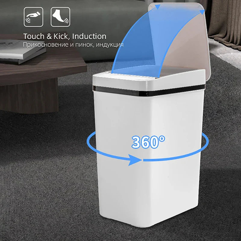 Waterproof Smart Wave Sensor Automatic Trash Can | Bowlift