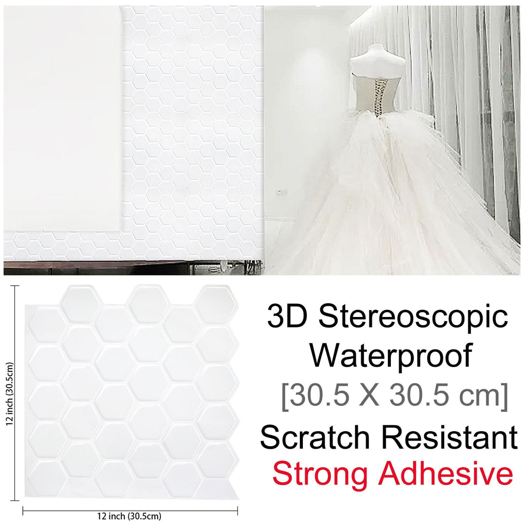 3D Self-Adhesive Hexagonal Wall Stickers | Bowlift