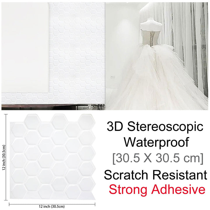 3D Self-Adhesive Hexagonal Wall Stickers | Bowlift