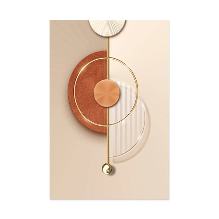 Harmonious Abstract Geometry Modern Aesthetics Wall Art Fine Art Canvas Prints Posters Pictures For Contemporary Apartment Living Room | Bowlift