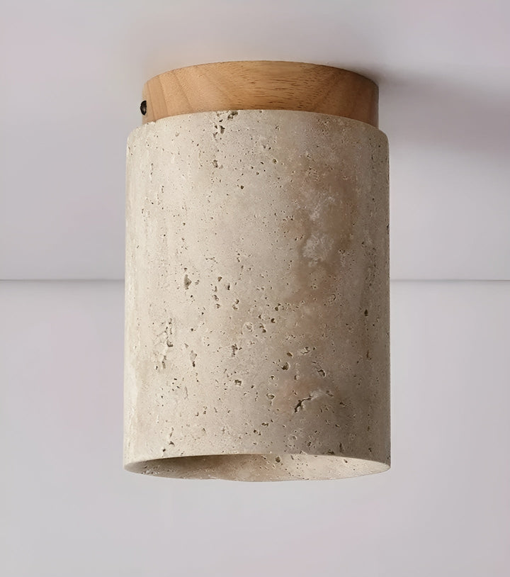 BowLift | ZenElegance Wabi Sabi Luxury Ceiling Lighting - Natural Travertine LED