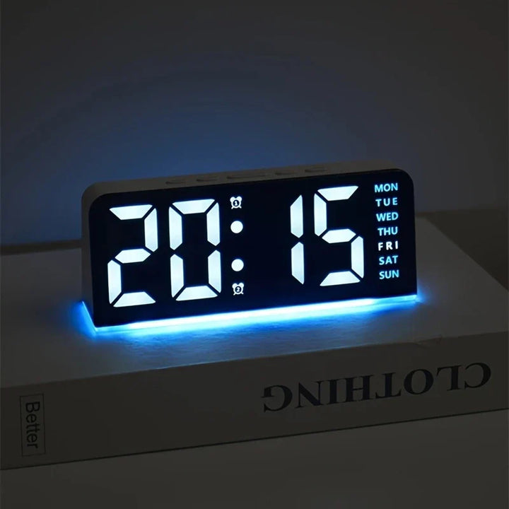 Modern LED All Week Display Night Lamp Alarm Clock | Bowlift