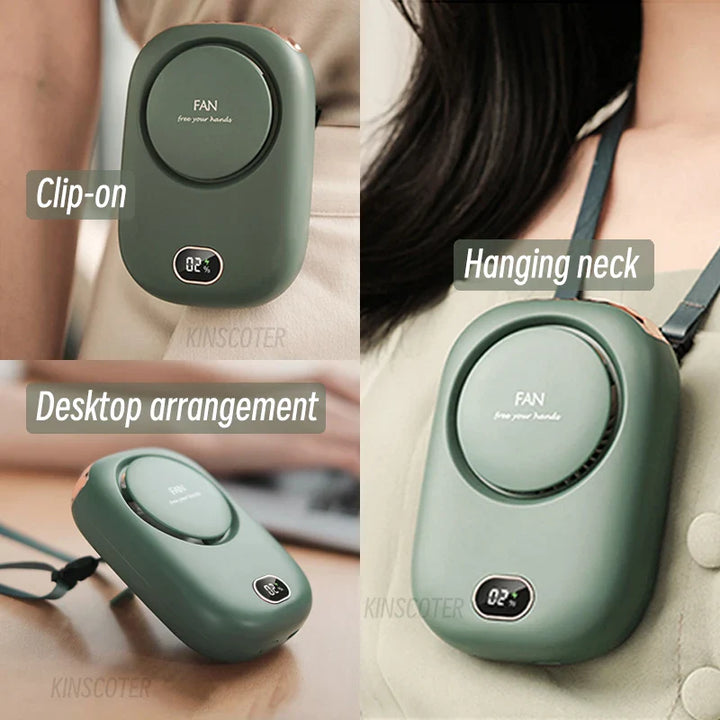 BowLift | VENTIWISE Mini Fan | 3-Speed Turbo | LED Display & Battery 2000 mAh | Compact & Rechargeable