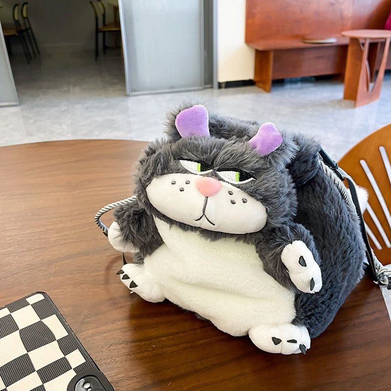 BowLift | Bored Plush Cat Shoulder Bag