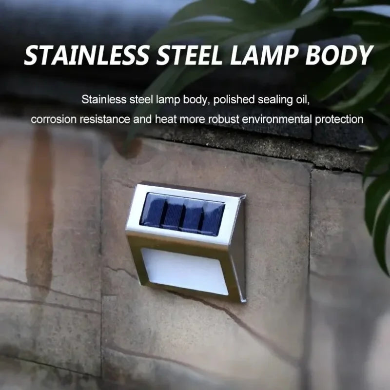 BowLift | Lunettra Solar Step Light Stainless Steel | 3 LEDs | IP45 Waterproof | Eco-Friendly & Corrosion Resistant | For Garden, Fence & Wall