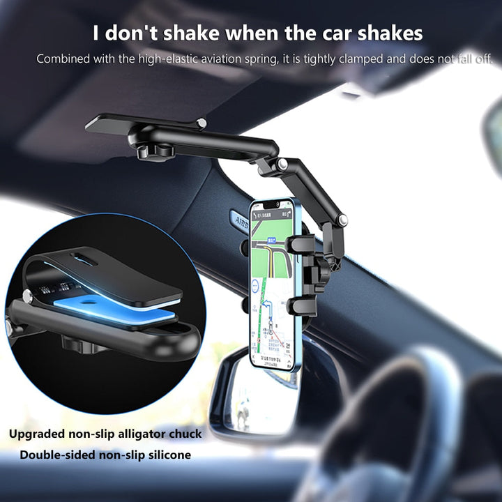 BowLift | Sun Visor Car Rotating Phone Holder Clip