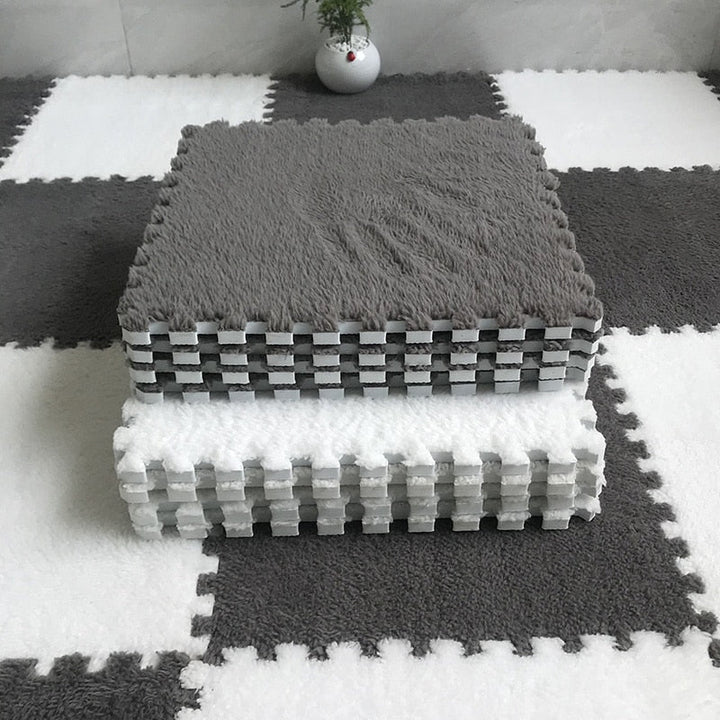 DIY Winter Plush Puzzle Mat | Bowlift