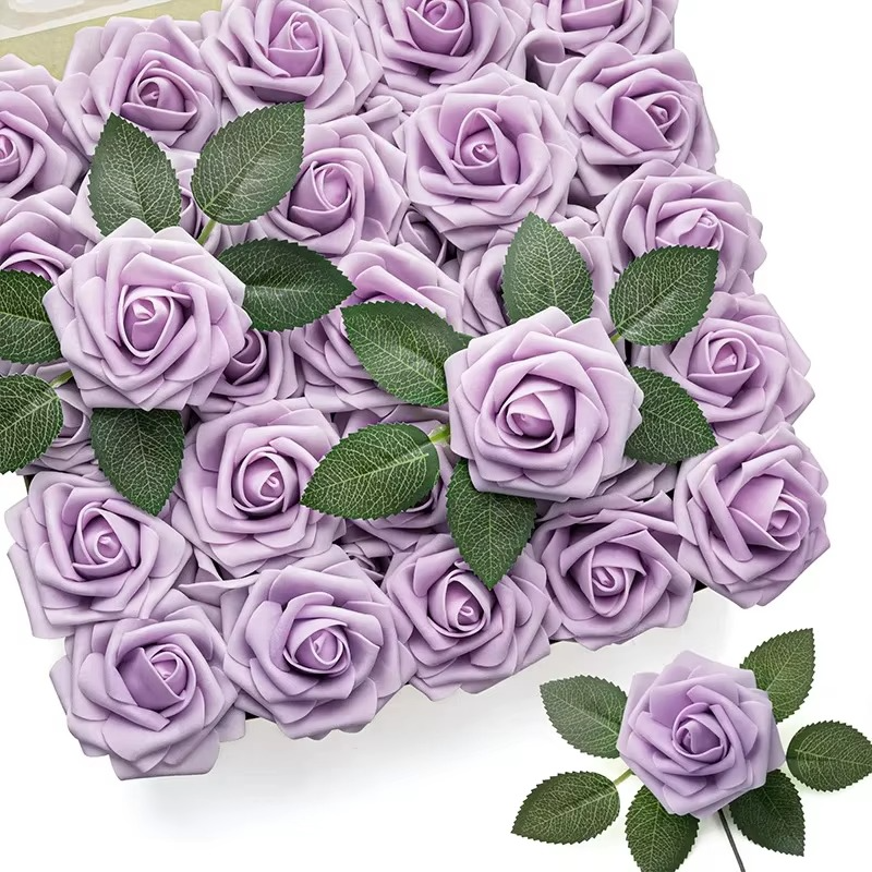 BowLift | Realistic Red Artificial Roses with Stems (Pack of 25/10)