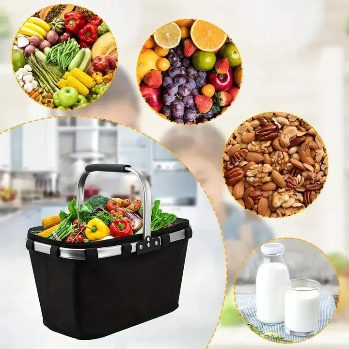 BowLift | FrostoGo Insulated Basket | Foldable & Lightweight | Keeps Hot & Cold | For Picnic & Travel