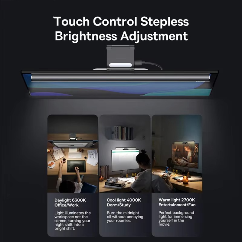 BowLift | USB-Powered Screen Hanging LED Desk Lamp for Monitors and Laptops