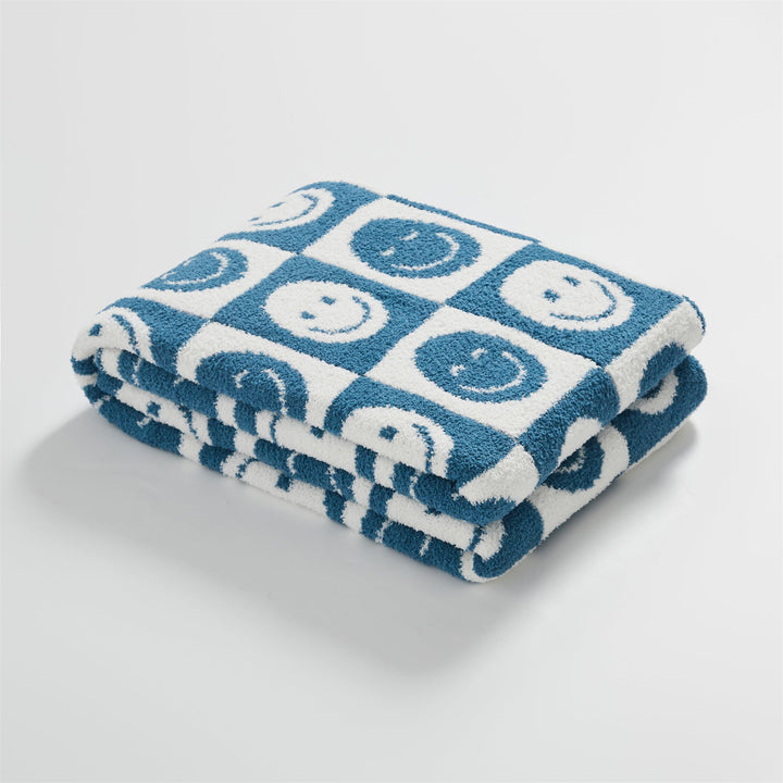 Smiley Checkered Blanket | Bowlift