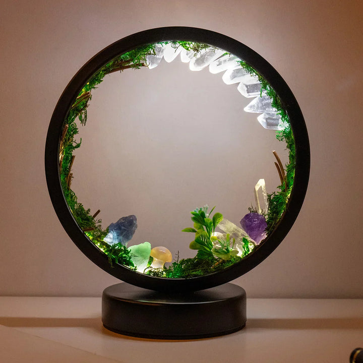 CrystalGlow Luxe Circle Night Lamp | Bowlift