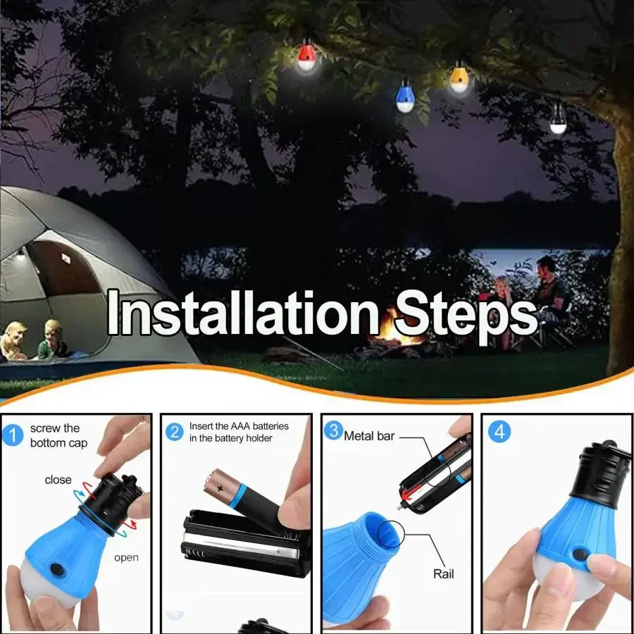 BowLift | Lumora LED Camping Lamp | 3 Light Modes | Waterproof & Shockproof | With Hook