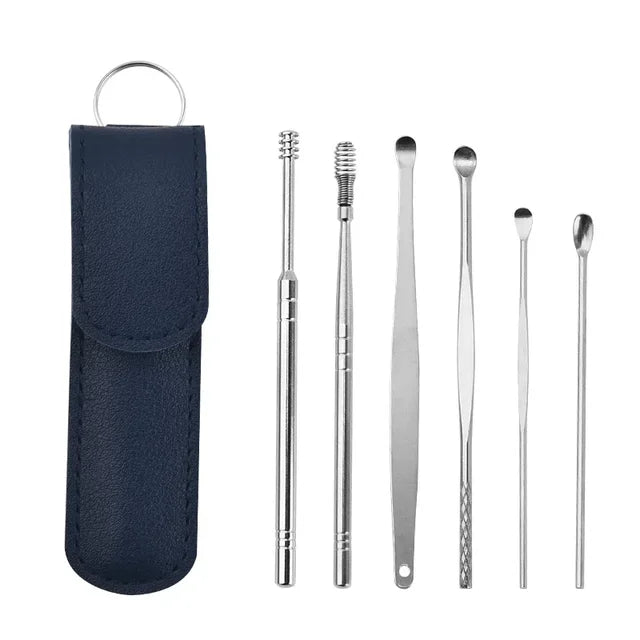 BowLift | Stainless Steel Ear Wax Remover 6Pcs Cleaner Tool Set