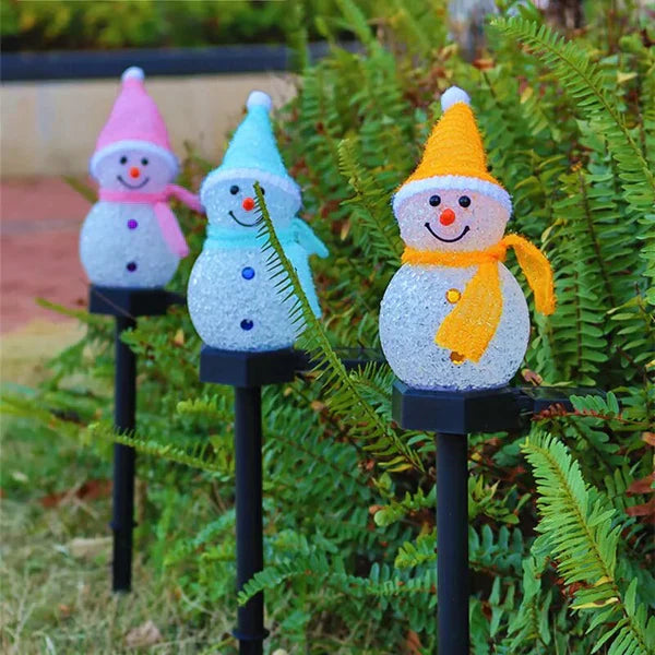Solar-Powered Snowman Lamp - SolarSnow | Bowlift