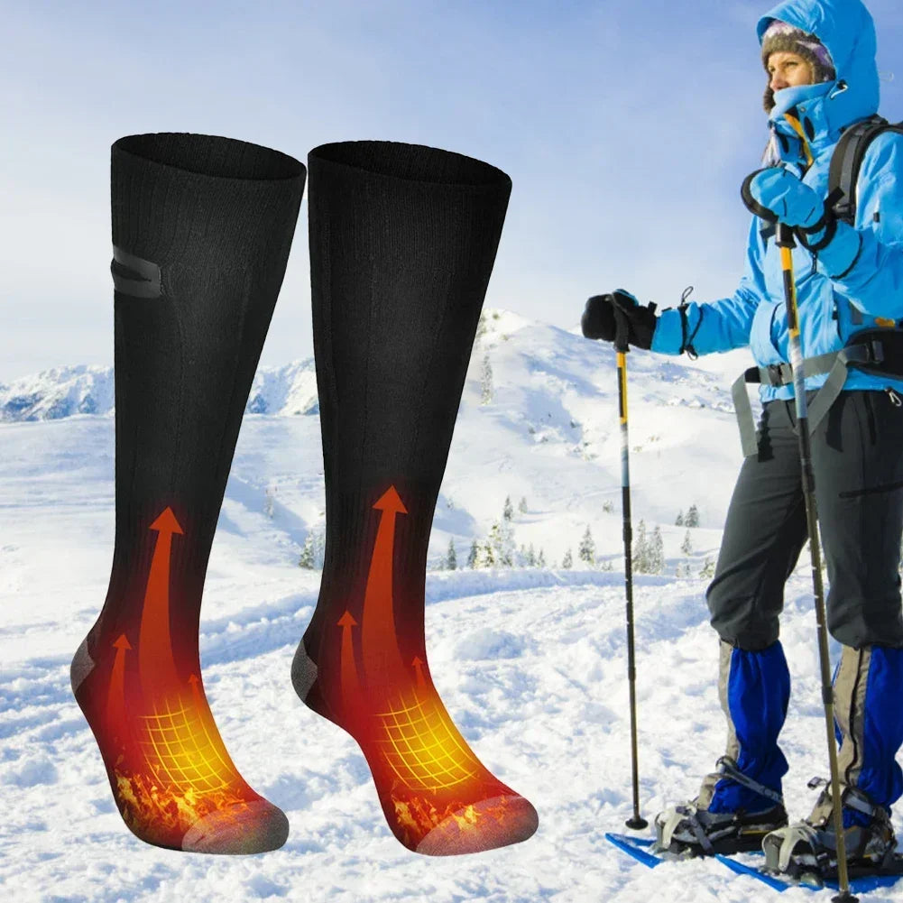 BowLift | Heated Socks Thermavolt | 3 Heat Levels | With Powerbank | Winter Warm Socks Unisex for Outdoor & Travel