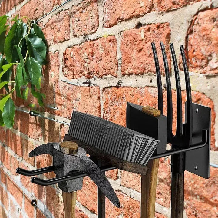 BowLift | Fixorado Wall Mount for Garden Tools | Robust Tool Holder Made of Steel | Space-Saving Organizer for Garage, Cellar & Workshop